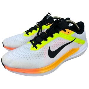 Nike Air Winflo 10 Men's Size 12 Running Shoes Mesh  DV4022-101 White/Orange